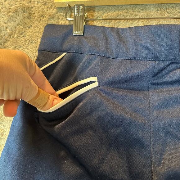 Alleson Athletic Navy Blue Softball Pants Pants Women L Large White Side Stripe - Picture 5 of 11